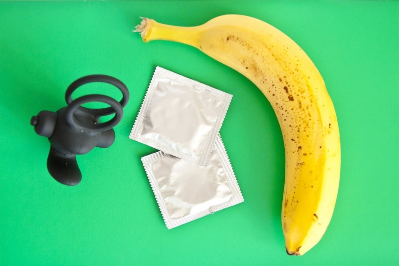 condom with banana and ring